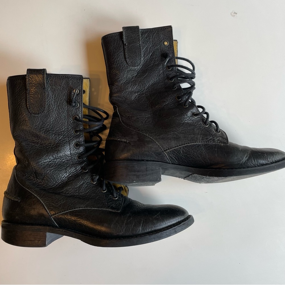 Madewell 1937 black leather combat boots